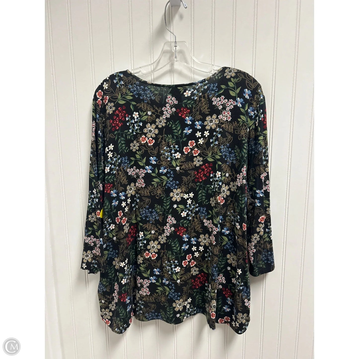 Top Long Sleeve By J. Jill In Floral Print, Size: Xl