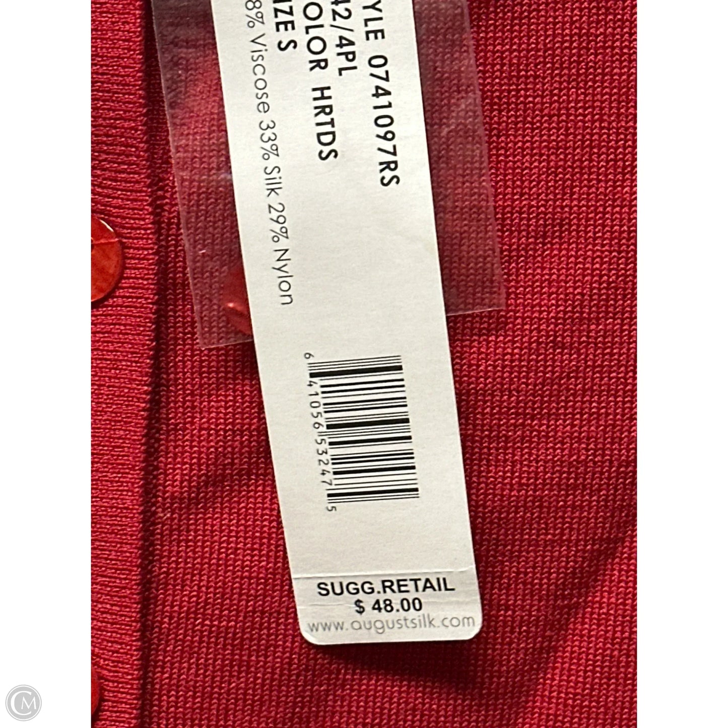 Sweater Cardigan By August Silk In Red, Size: S