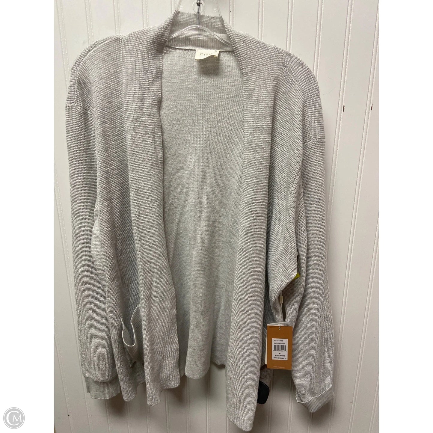 Sweater Cardigan By Cyrus In Grey, Size: Xl