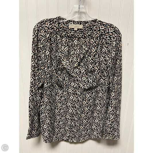Top Long Sleeve By Loft In Animal Print, Size: M