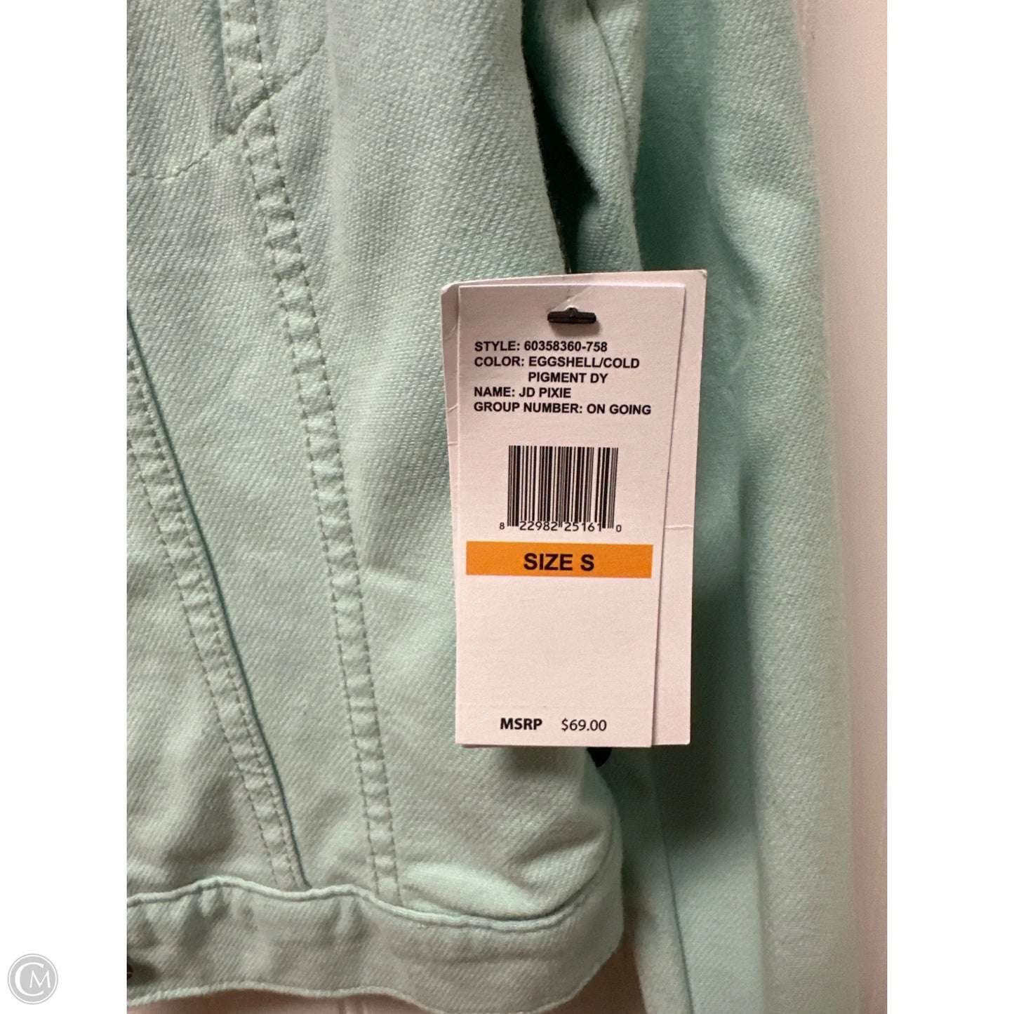 Jacket Denim By Jessica Simpson In Aqua, Size: S