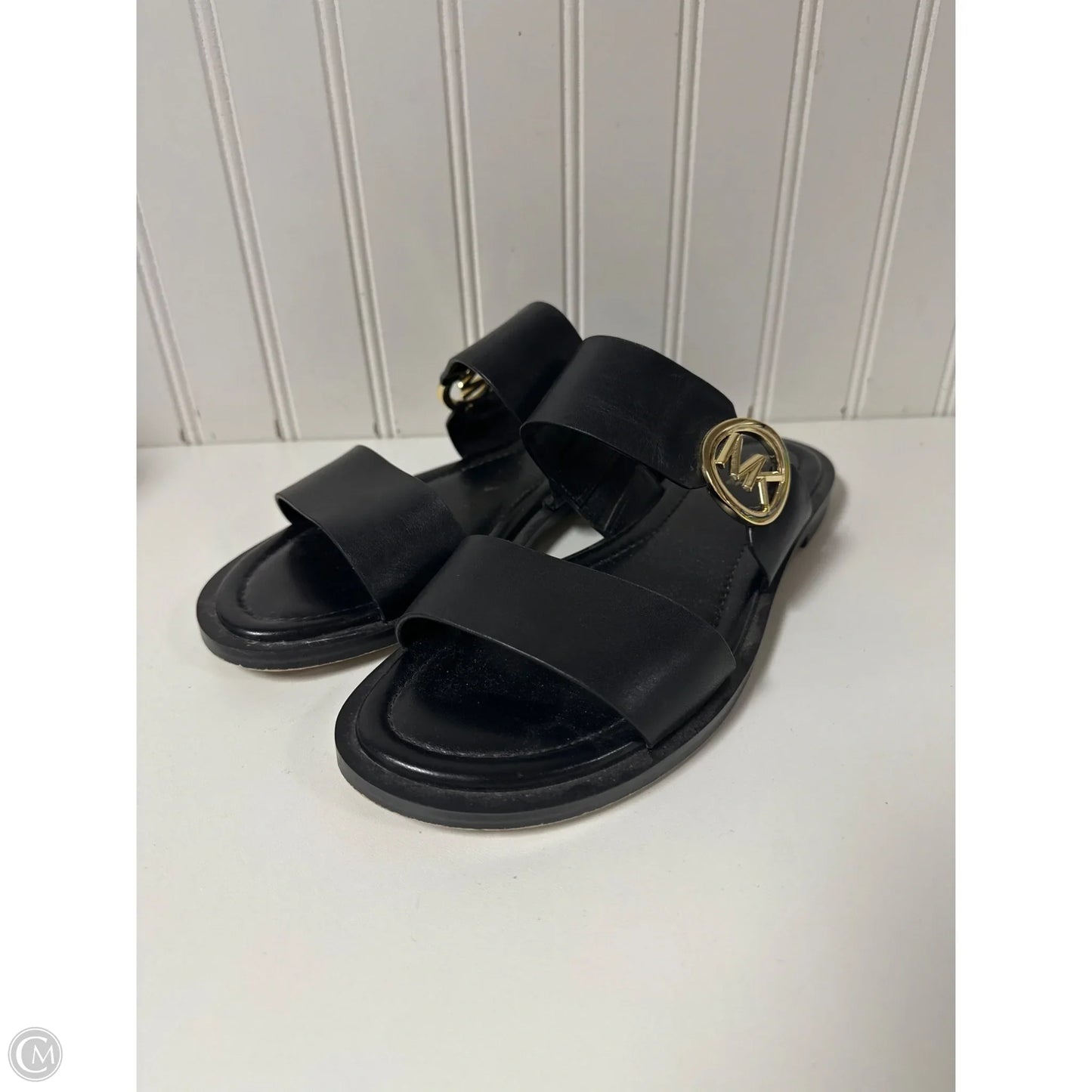 Sandals Flip Flops By Michael By Michael Kors In Black, Size: 8