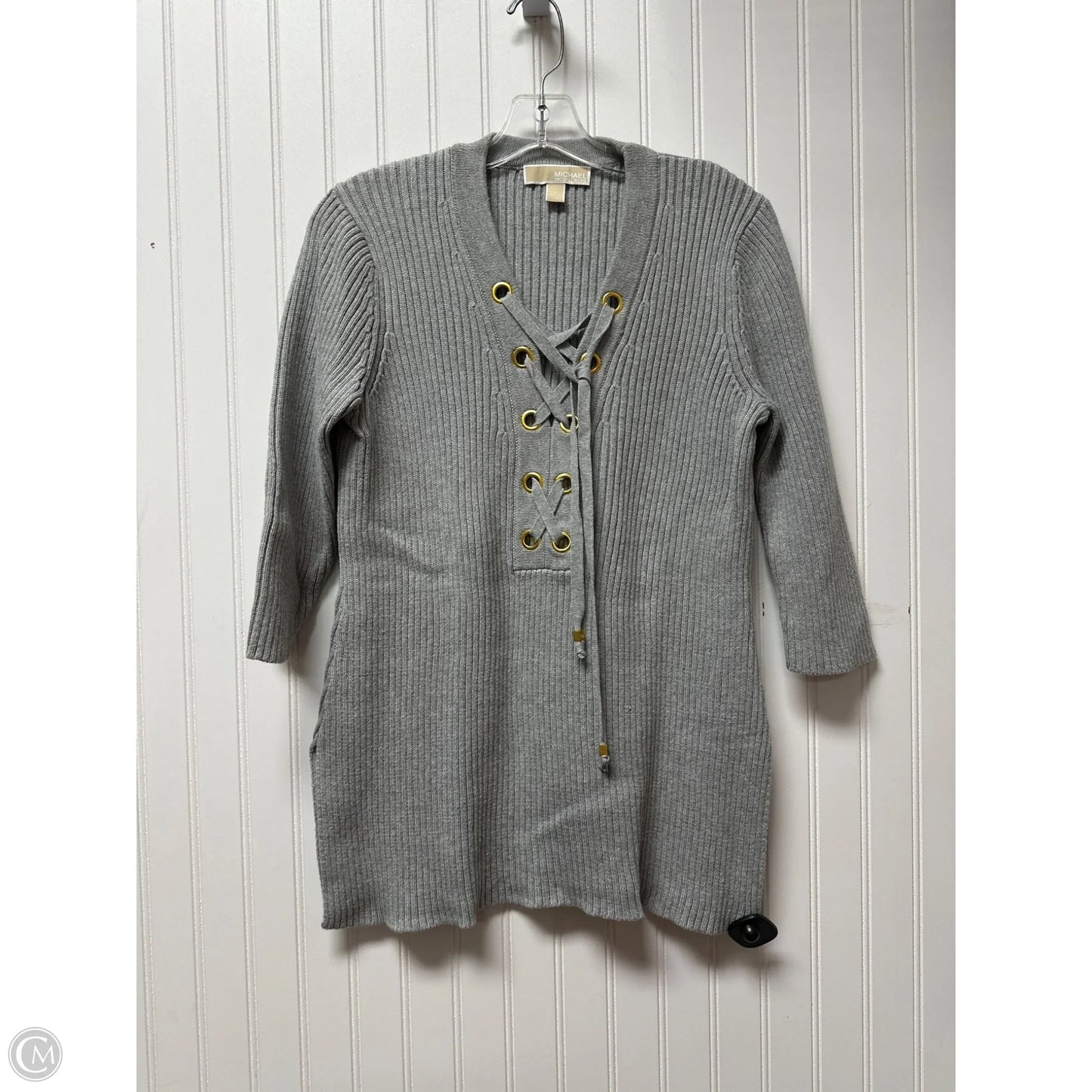 Sweater By Michael By Michael Kors In Grey, Size: L