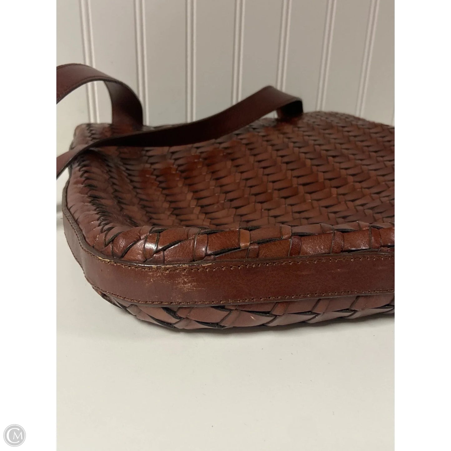 Handbag Leather By Fossil, Size: Large