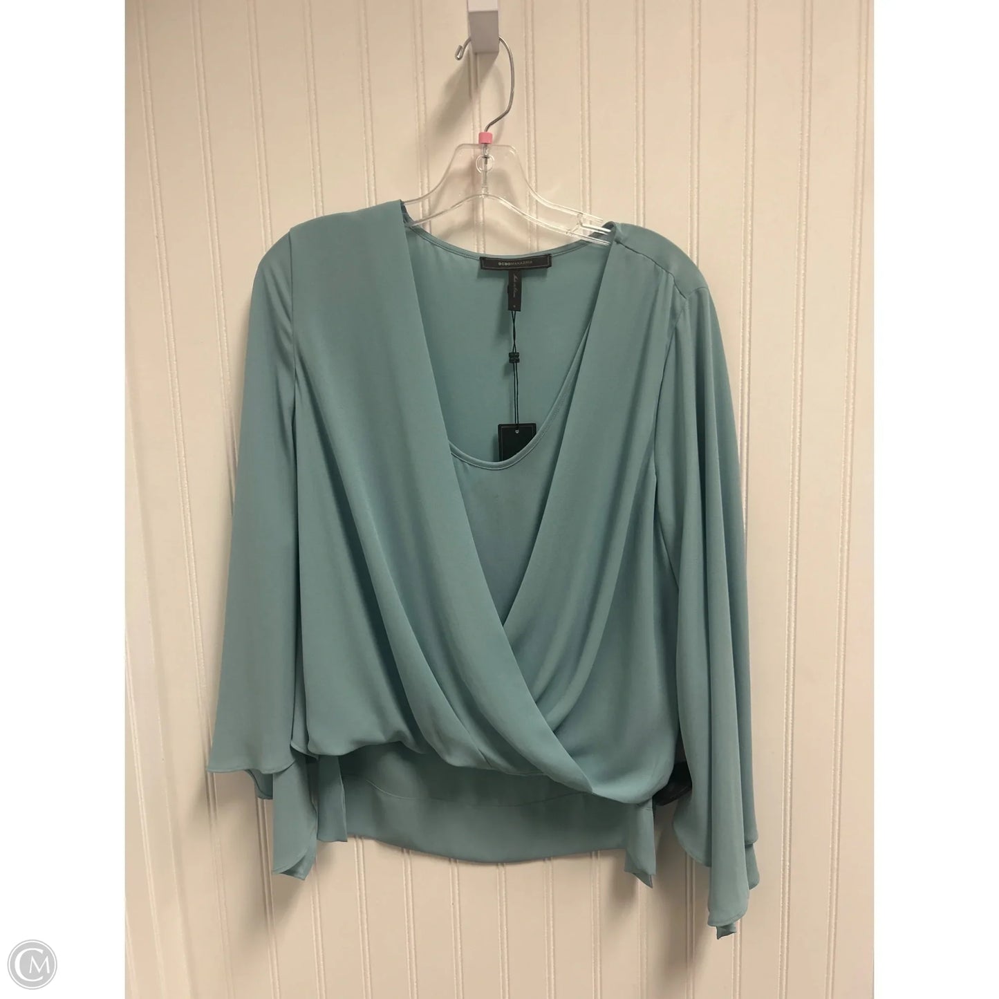 Top Long Sleeve By Bcbgmaxazria In Teal, Size: S