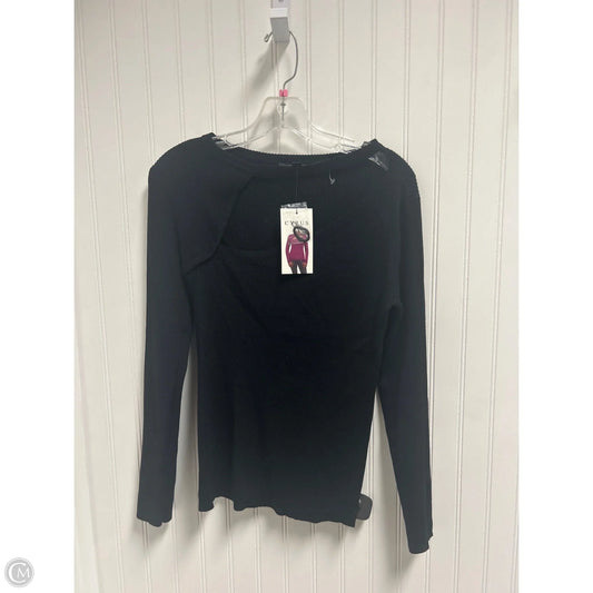 Top Long Sleeve By Cyrus In Black, Size: S