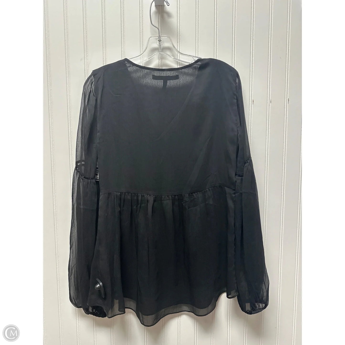 Top Long Sleeve By White House Black Market In Black, Size: M