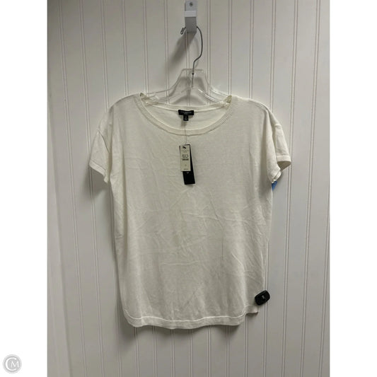 Top Short Sleeve Basic By Talbots In White, Size: Sp