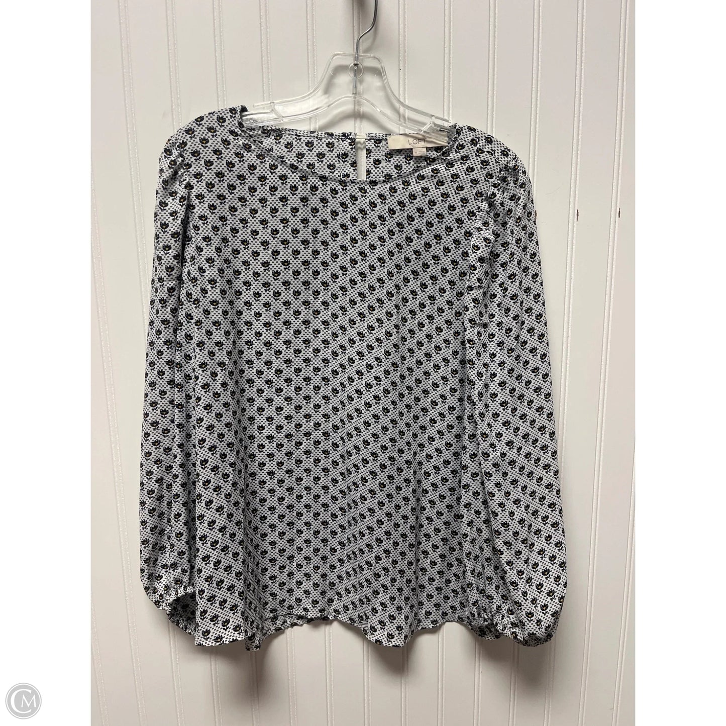 Top Long Sleeve By Loft In White, Size: M