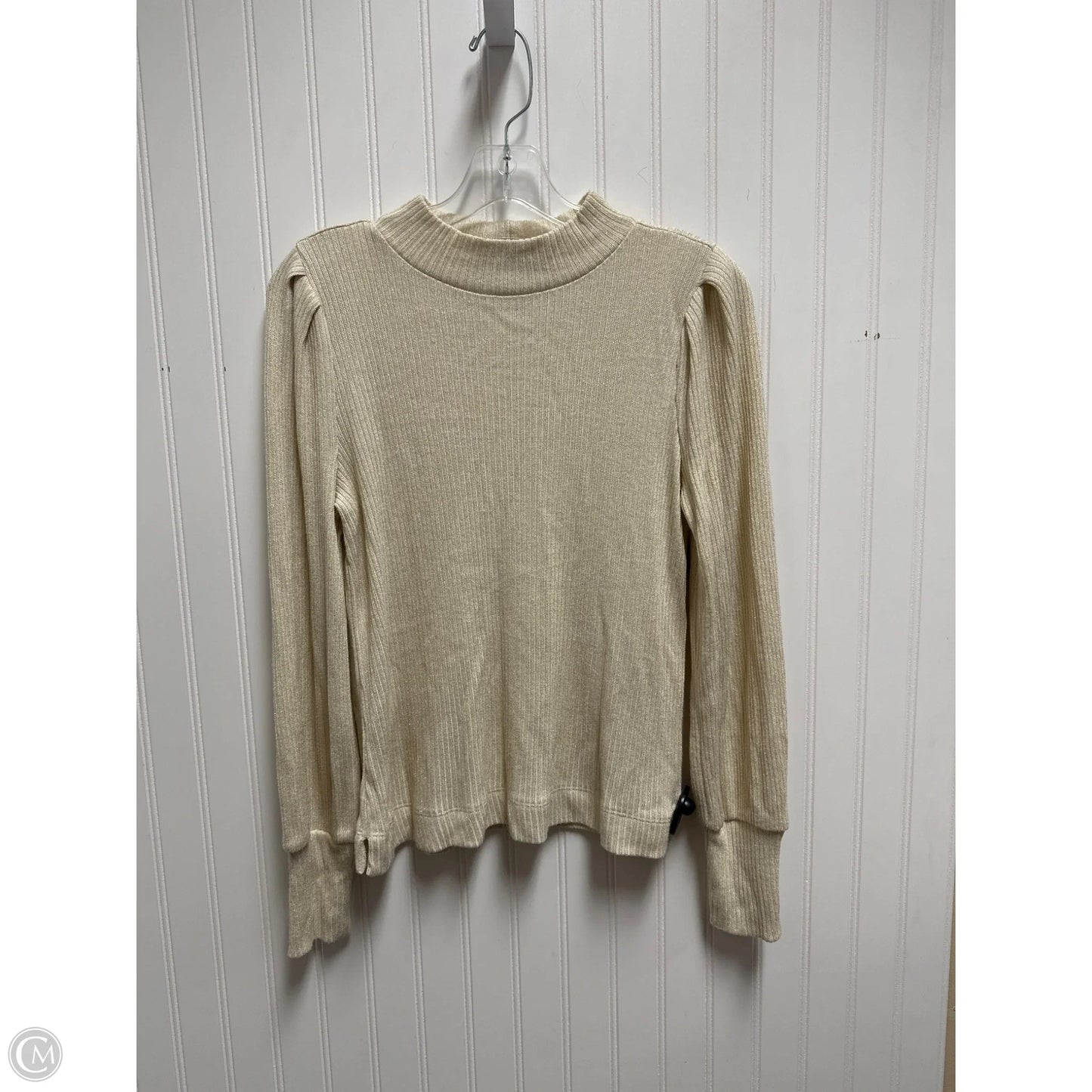Top Long Sleeve By Loft In Gold, Size: S