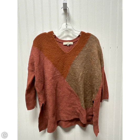 Sweater By Loft In Orange & Red, Size: S