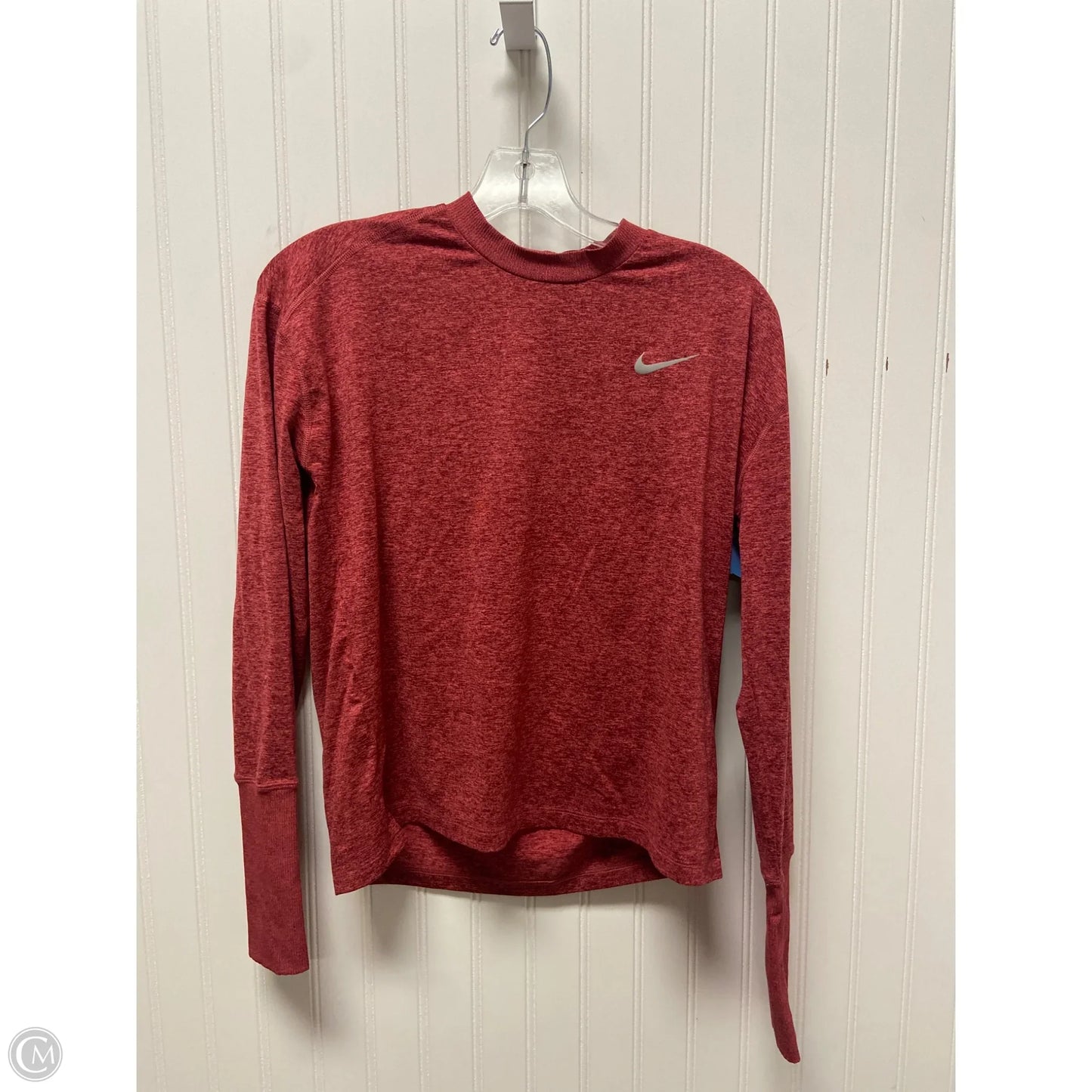 Athletic Top Long Sleeve Crewneck By Nike In Red, Size: Sp