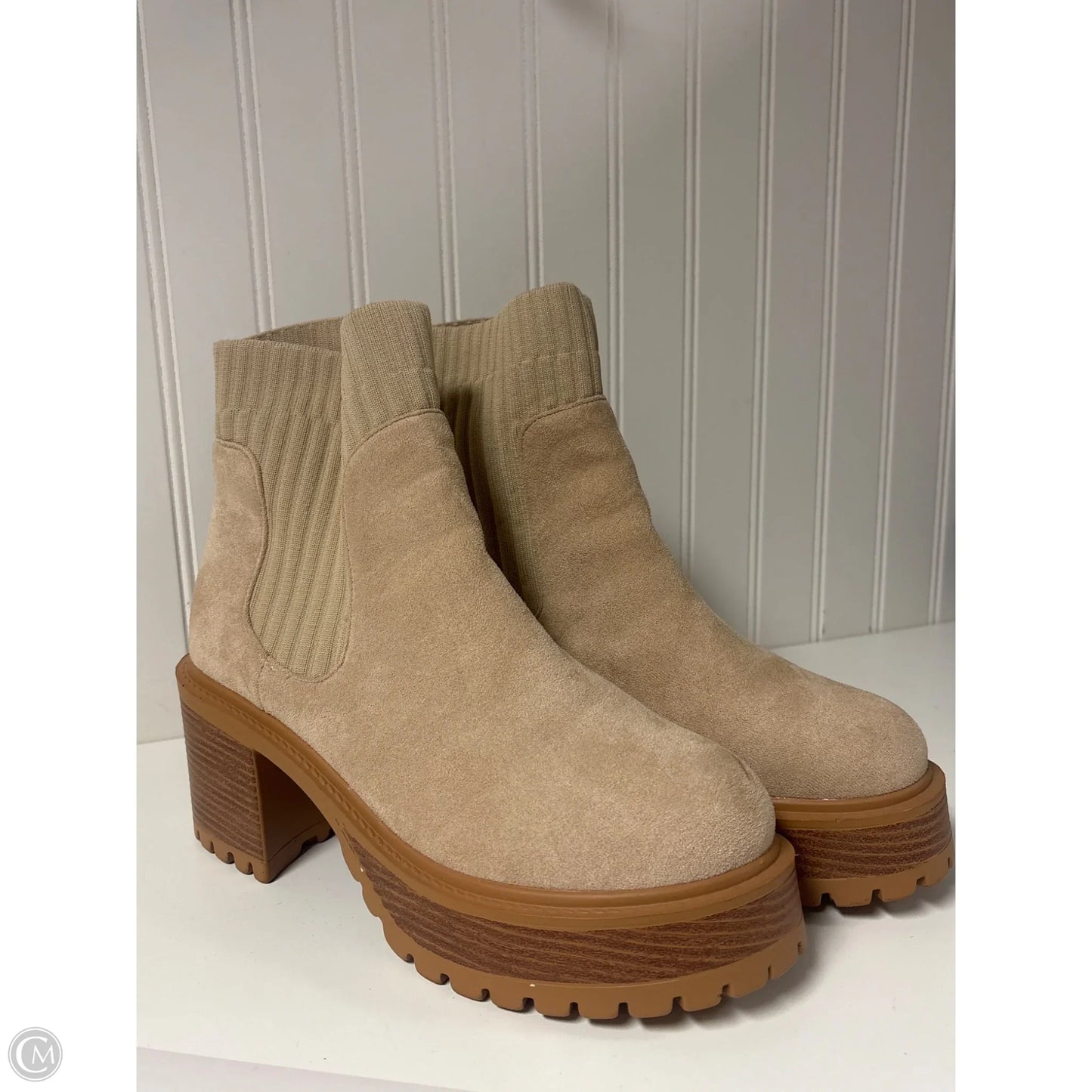 Boots Ankle Heels By Shein In Tan, Size: 10