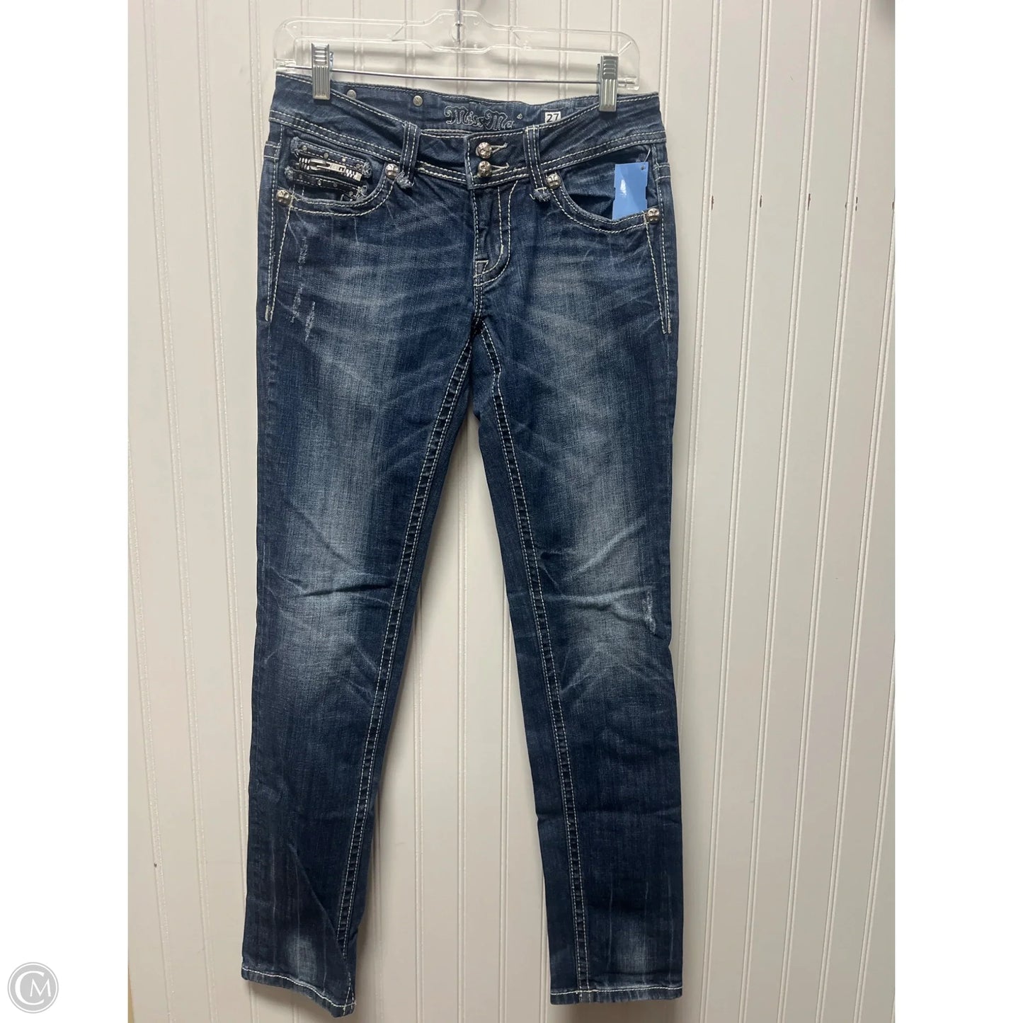 Jeans Skinny By Miss Me In Blue Denim, Size: 4