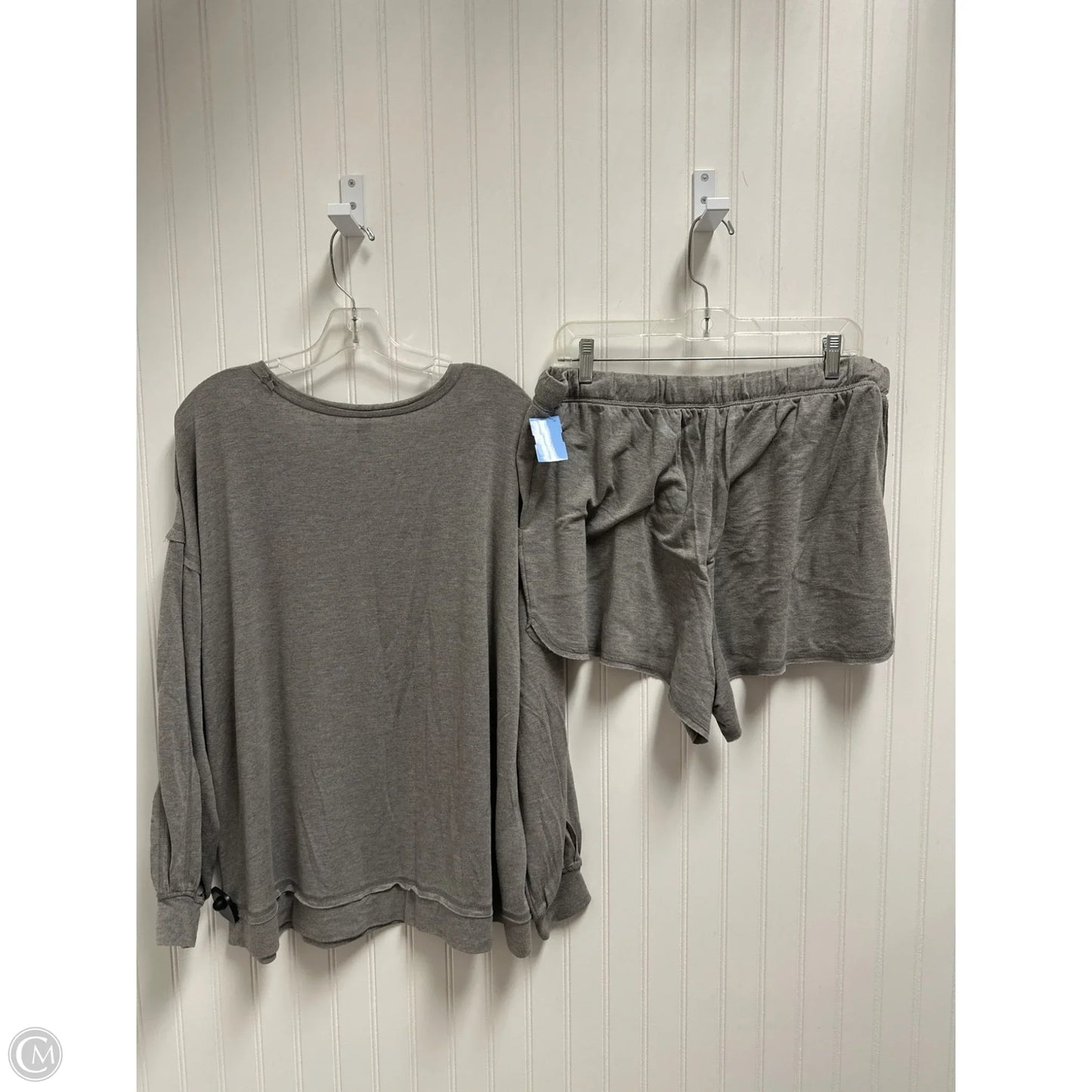 Lounge Set Shorts By Cacique In Grey, Size: 1x