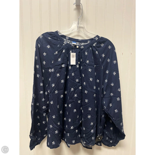 Top Long Sleeve By Old Navy In Navy, Size: L
