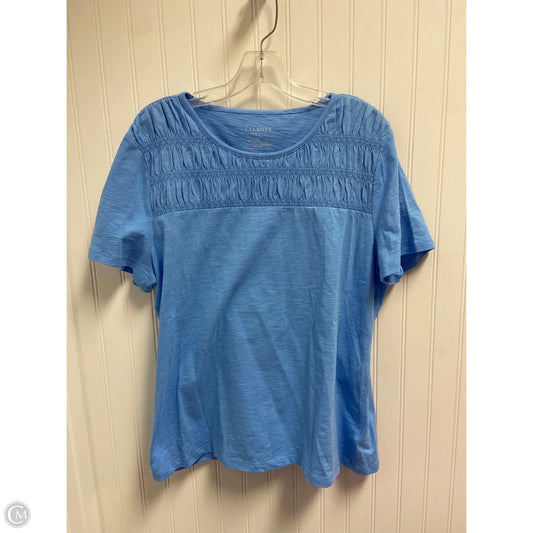 Top Short Sleeve By Talbots In Blue, Size: Xlp