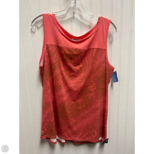 Athletic Tank Top By Columbia In Brown & Pink, Size: L