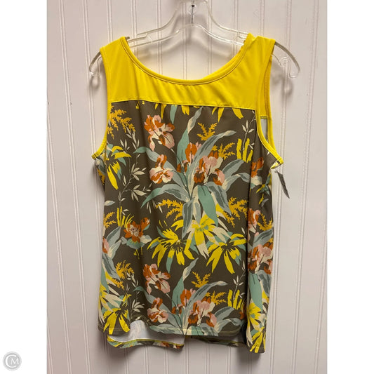 Athletic Tank Top By Columbia In Yellow, Size: L