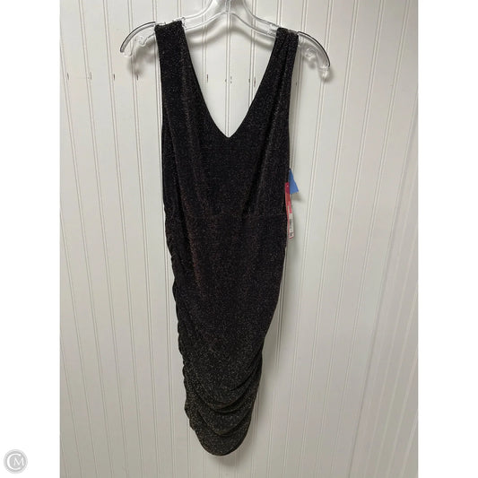 Dress Party Midi By French Connection In Black & Gold, Size: L