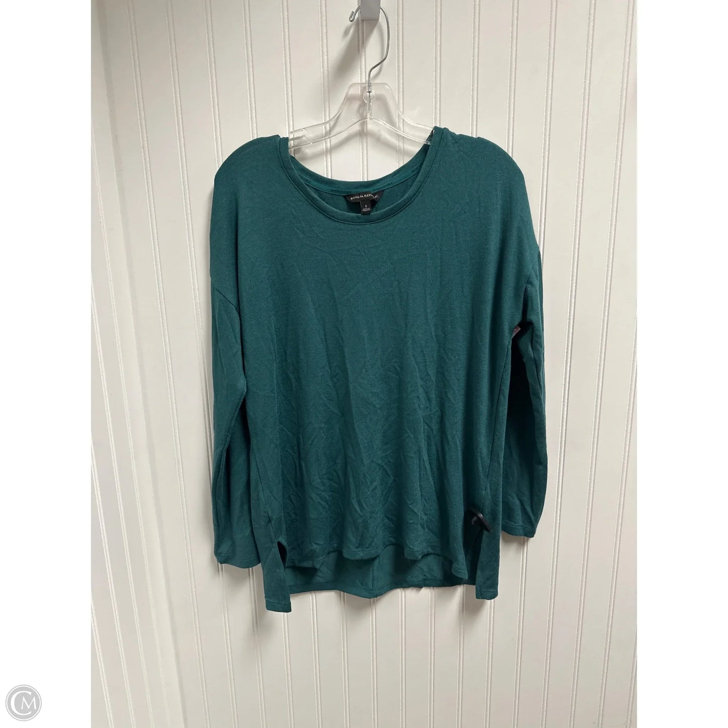 Top Long Sleeve By Banana Republic In Green, Size: S