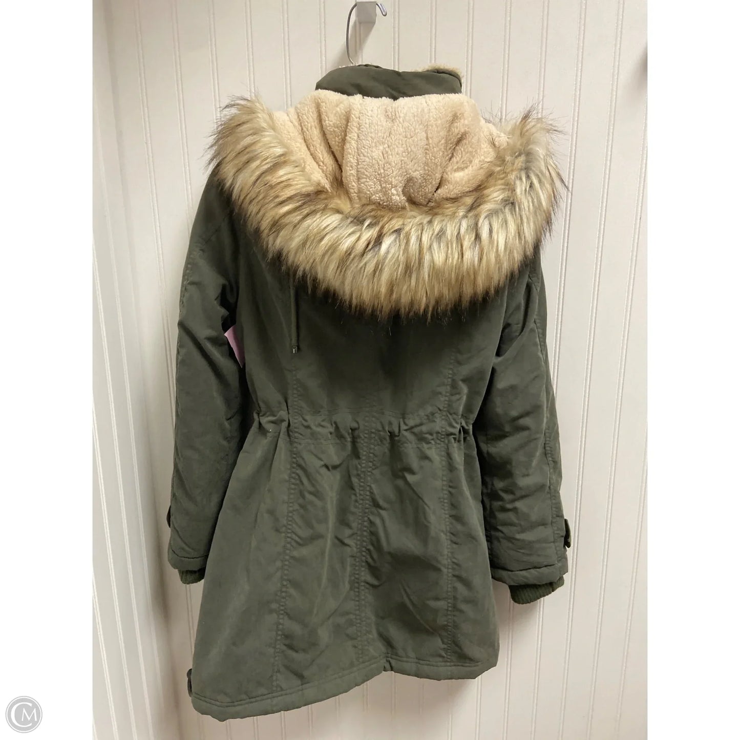 Jacket Puffer & Quilted By Dkny In Green, Size: M