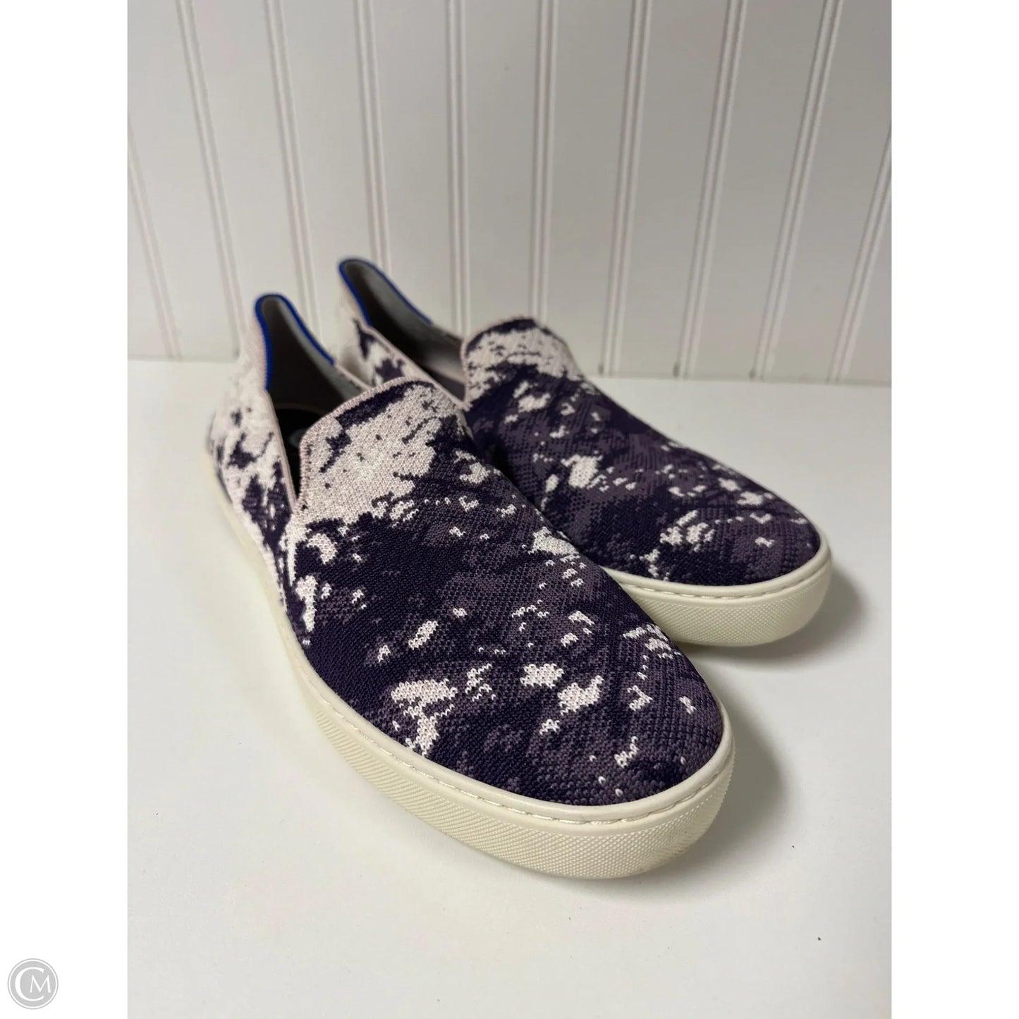 Shoes Flats By Rothys In Purple & White, Size: 12