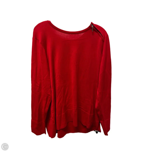 Sweater By Investments In Red, Size: 2x
