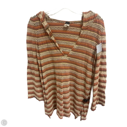 Top Long Sleeve By We The Free In Cream & Orange, Size: Sp