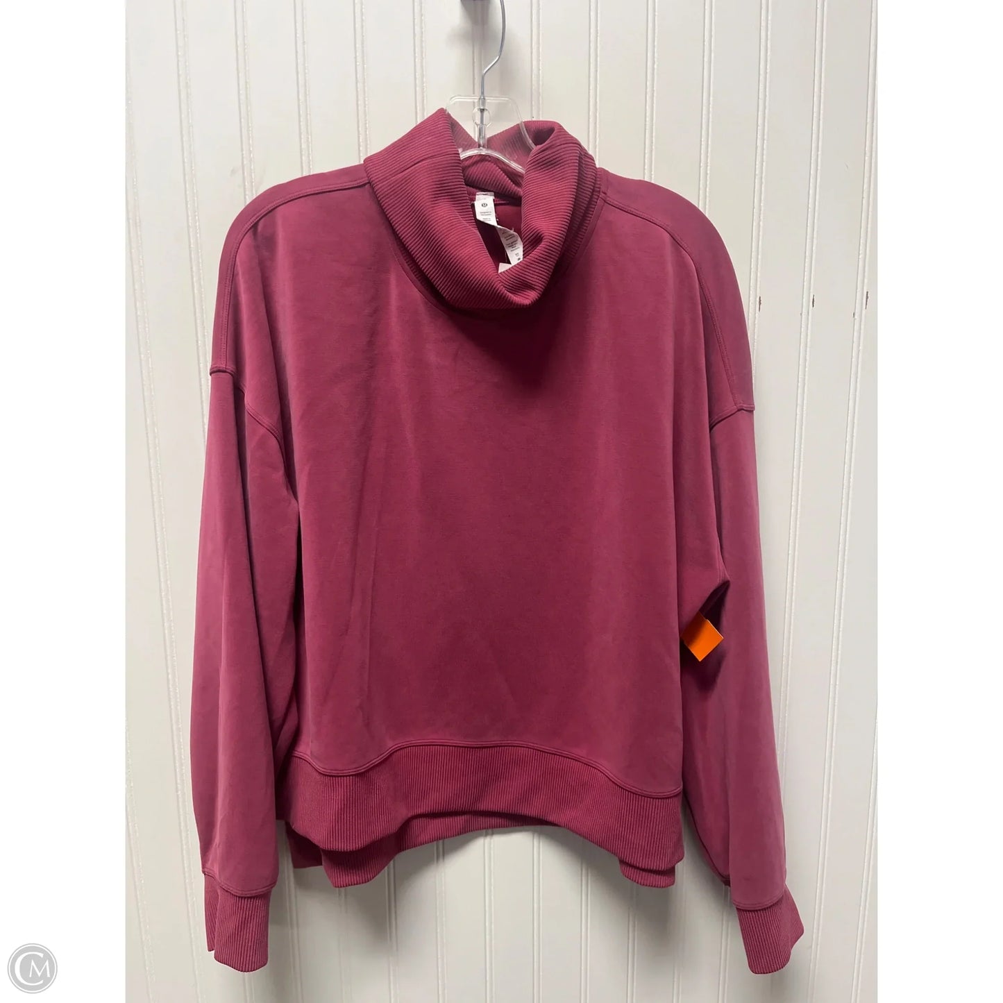 Athletic Sweatshirt Collar By Lululemon In Pink, Size: L