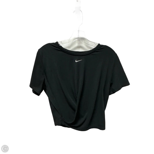 Athletic Top Short Sleeve By Nike In Black, Size: M