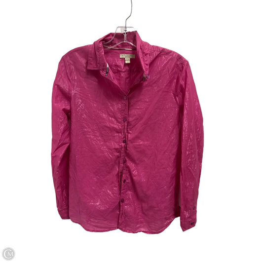 Top Long Sleeve Luxury Designer By Burberry In Pink, Size: Sp