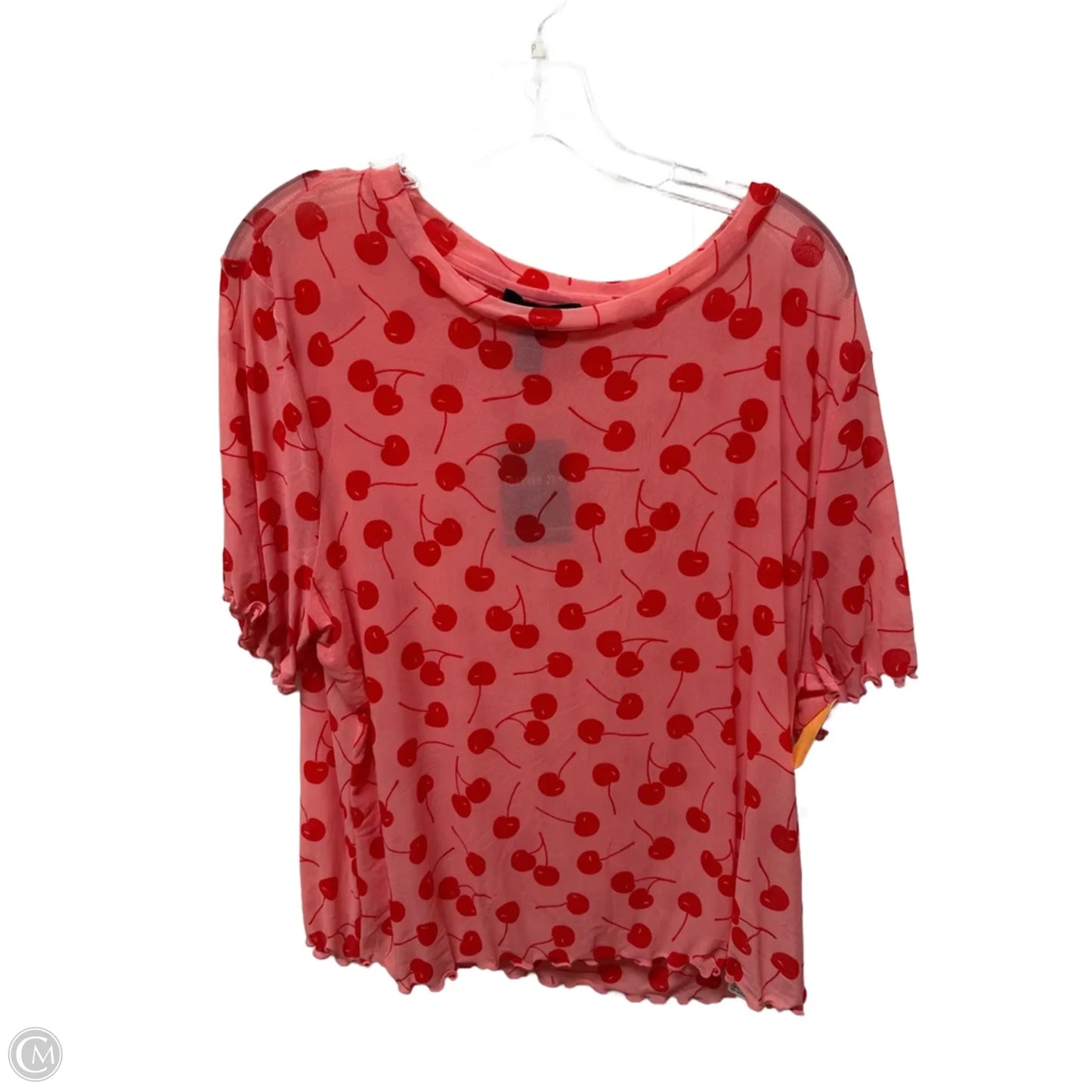Top Short Sleeve Basic By Forever 21 In Pink & Red, Size: 3x