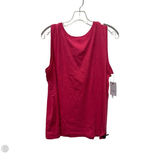 Top Sleeveless Basic By Croft And Barrow In Pink, Size: L