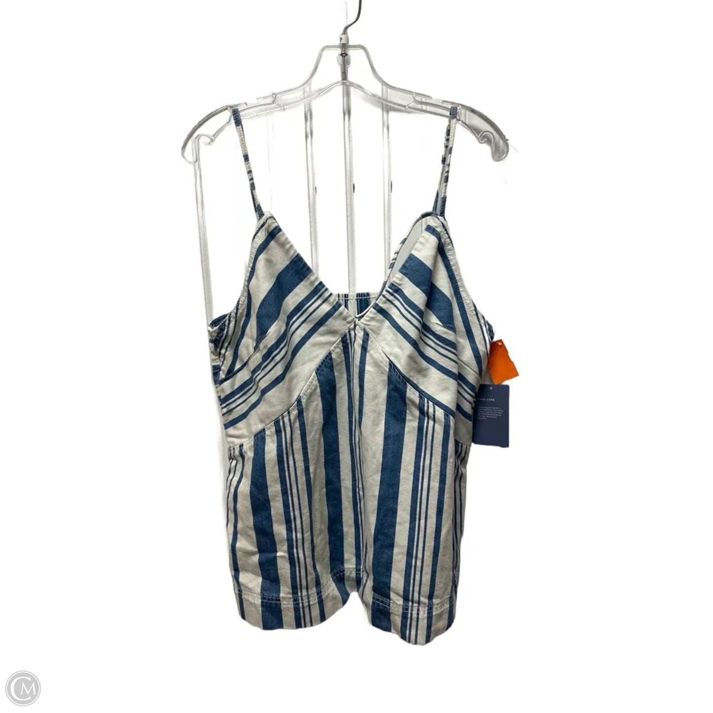 Top Sleeveless By Universal Thread In Striped Pattern, Size: L