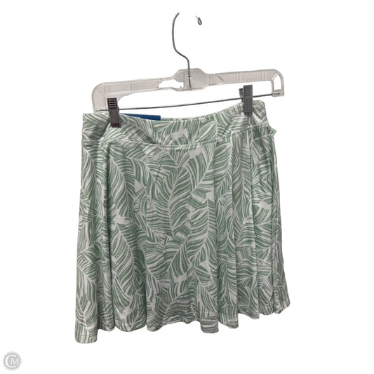 Athletic Skort By Reel Legends In Green & White, Size: M