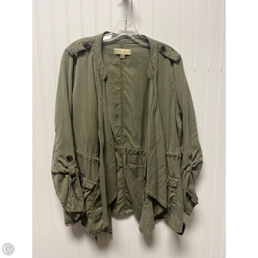 Jacket Shirt By Knox Rose In Green, Size: L