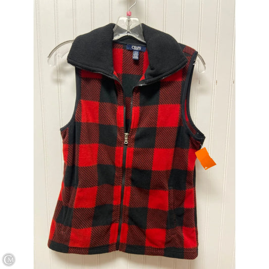 Vest Fleece By Chaps In Plaid Pattern, Size: Sp