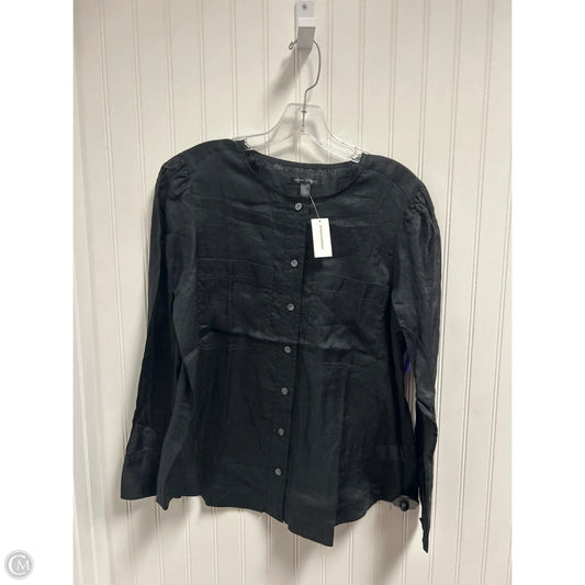 Top Long Sleeve By Banana Republic In Black, Size: L