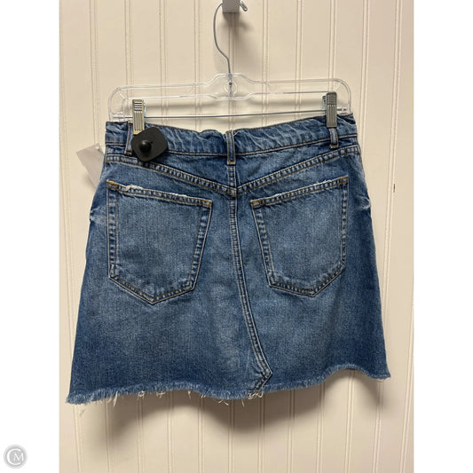 Skirt Mini & Short By Zara Women In Blue Denim, Size: 8