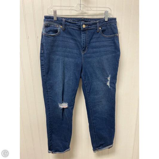 Jeans Boyfriend By Chicos In Blue Denim, Size: 10