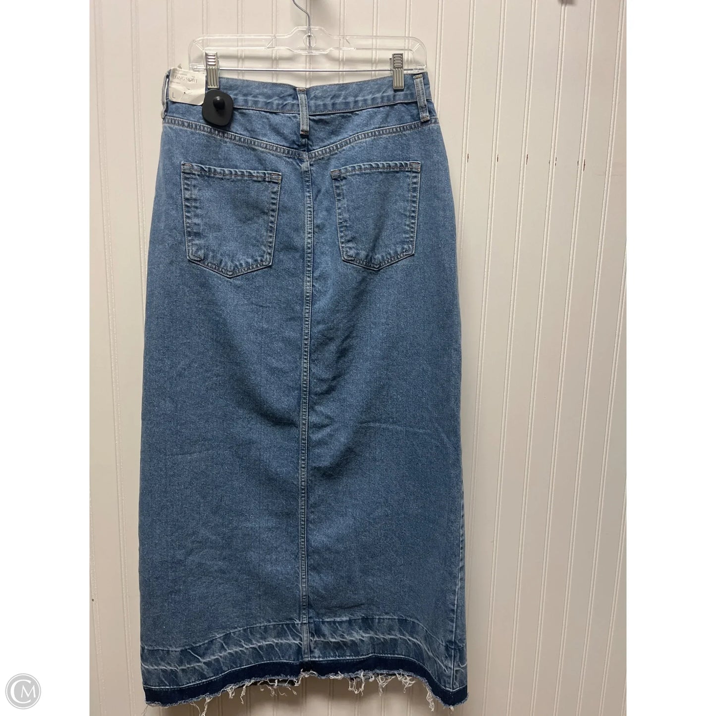 Skirt Maxi By Mng In Blue Denim, Size: 12