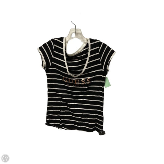 Top Short Sleeve By Guess In Black, Size: M
