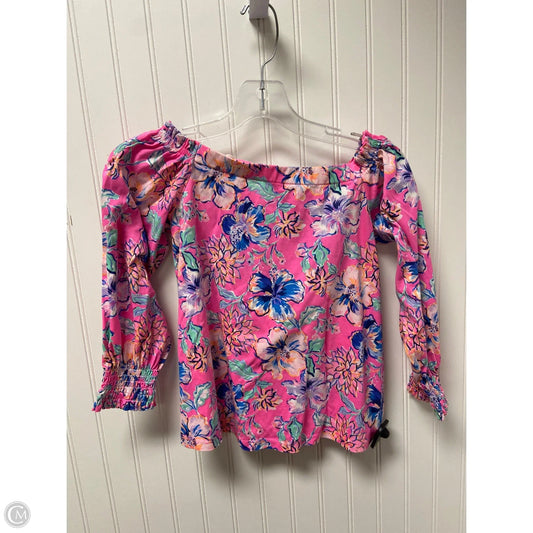 Top Long Sleeve Designer By Lilly Pulitzer In Multi-colored, Size: Xxs