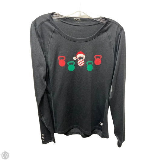 Athletic Top Long Sleeve Crewneck By Clothes Mentor In Grey, Size: M