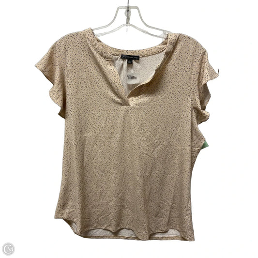 Top Short Sleeve By Adrianna Papell In Peach, Size: L