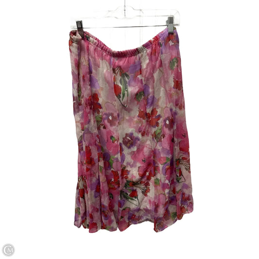 Skirt Maxi By Christopher And Banks In Floral Print, Size: L