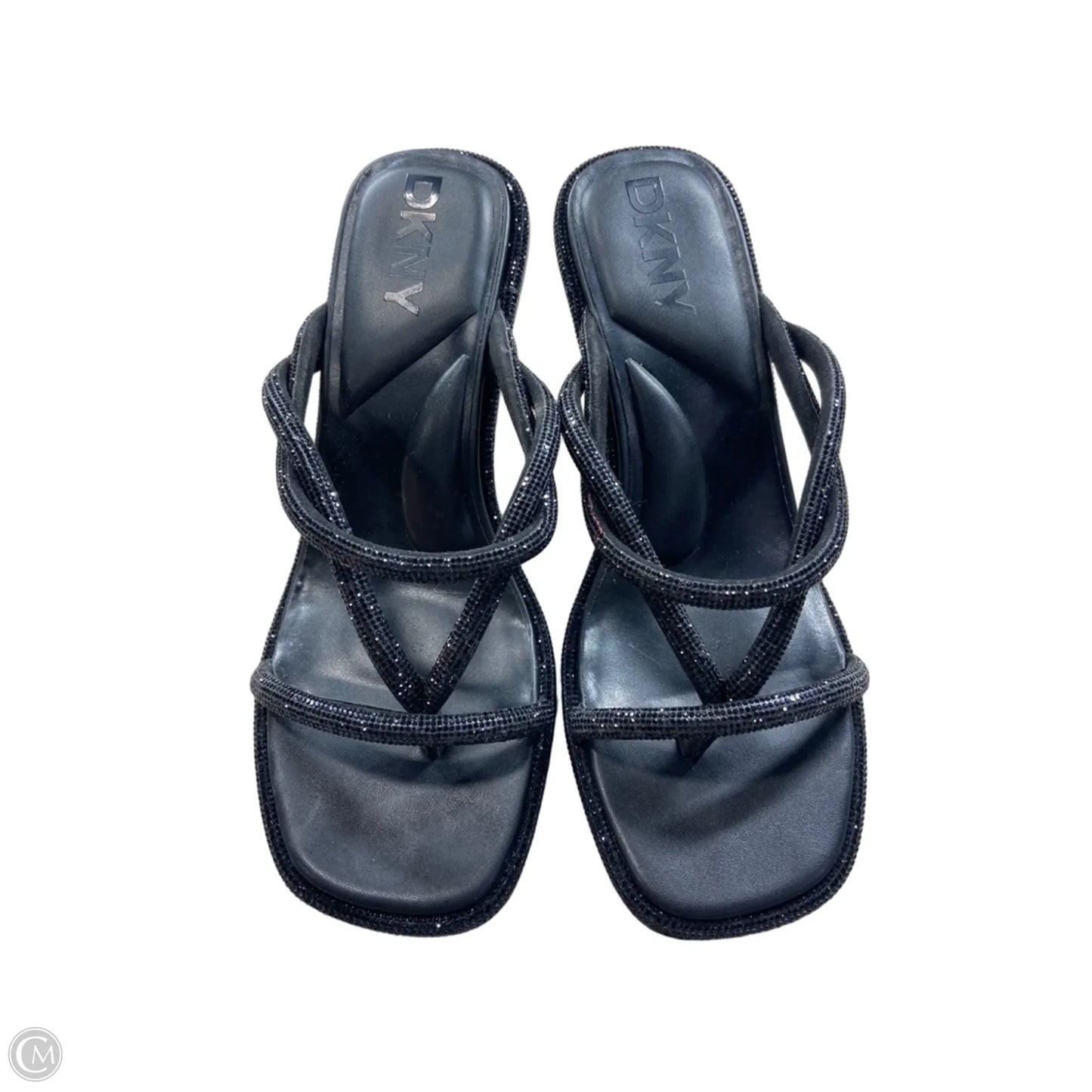 Sandals Heels Kitten By Dkny In Black, Size: 7