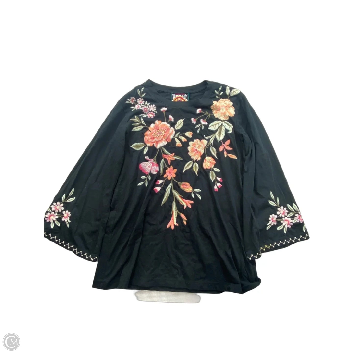 Top Long Sleeve Designer By Johnny Was In Black, Size: Xs