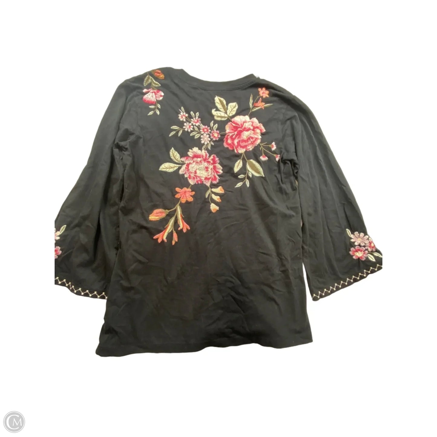 Top Long Sleeve Designer By Johnny Was In Black, Size: Xs